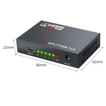Neoteck HDMI Splitter 1-4 Iš Palaiko Visą Ultra HD 1080P 4K/2K ir 3D Rezoliucijos 1*4 HDMI Splitter Stebules Blu-Ray Grotuvas
