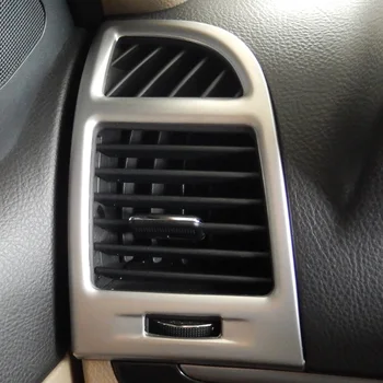 Nerūdijančio Plieno, šoninės oro kondicionavimo angos KINTAMOSIOS srovės lizdo dekoratyvinis rėmelis apima Hyundai Santa Fe 2007 2008 2009 2010 2011 2012