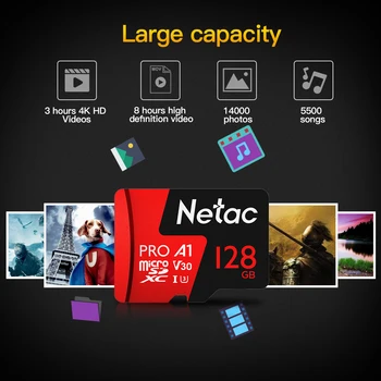 Netac 10 Klasė 32GB 64GB Micro SD Kortelę ReadSpeed Iki 100MB/s Vaizdo Kortelė 16 GB 128 GB 256 GB TF Flash Atminties Kortelė Telefono Kamera