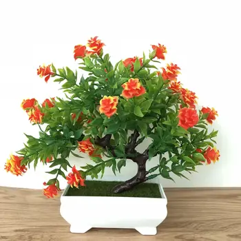 Netikras, Dirbtinis Augalas, Plastikiniai Bonsai Gėlių Vestuvių Office Namų Dekoro Imituojamas Vazoninių Augalų, Medžių Gėlių Ornamentu Namų Decoratio