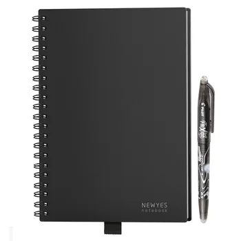 NEWYES A5 Trinamos Smart Notebook Wirebound Knyginio Popieriaus Daugkartinio naudojimo Rašyti su audiniu ir trinamos pen