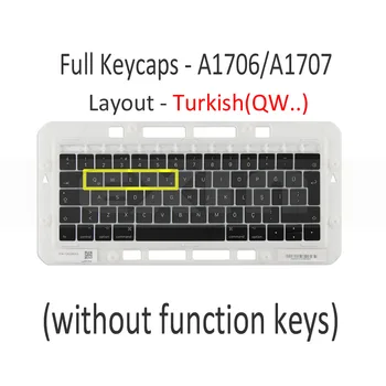 Nešiojamas A1706 A1707 A1708 Klavišus Keycaps turkijos Turkija Pagrindiniai Bžūp Pakeitimo 