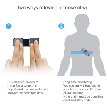 Nešiojamas EKG Širdies Stebėti Širdies Veiklos Be Elektrodų Namų Wireles EKG tracker Stebėsenos 