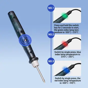 Nešiojamas USB lituoklio Pen 5V 8W Mini Patarimas Mygtuką Perjungti Elektriniai Litavimo Stotis Suvirinimo Įranga, Įrankiai