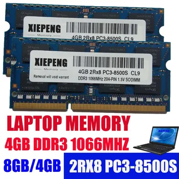 Nešiojamojo kompiuterio Atmintis 8 GB 2Rx8 PC3-8500S RAM 2G DDR3 1066 MHz, 4 gb pc3 8500 už RV410 RV411 RV415 RV511 R540 R429 R428 R480 R439 Nešiojamas kompiuteris