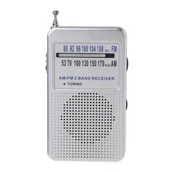 Nešiojamų AM/FM 2 Juostos Skaitmeninis Ekranas Kišeninis Radijo Imtuvas Remti Stereo Režimu G6DD