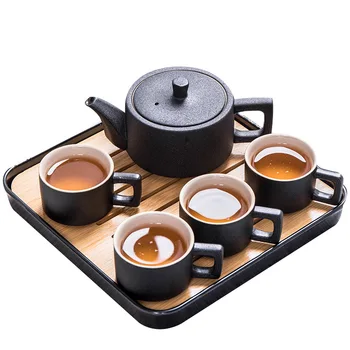 Nešiojamų Keramikos Teaware Nustatyti Kinų Kung Fu Arbatos Rinkinys, Arbatinukas Keliautojas Teaware su maišeliu Teaset Gaiwan Arbatos Puodeliai Arbatos Ceremonija