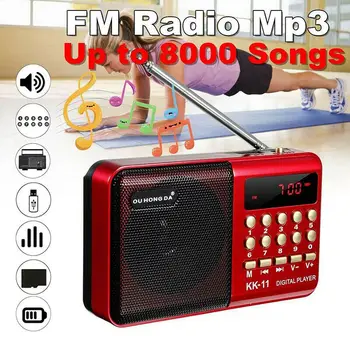 Nešiojamų Mini Kišeninis Skaitmeninis FM Usb Tf MP3, Radijas, Muzikos Grotuvas Kišenėje Radijo Garsiakalbis Įkraunamą Garso įrašymo funkcija