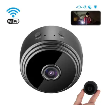 Nešiojamų Mini Namų Apsaugos Kamera, 1080P WiFi infraraudonųjų SPINDULIŲ Naktinio vaizdo Kamera Laikiklis Telefono App Kontrolės IP Belaidžio Veiksmo Kameros