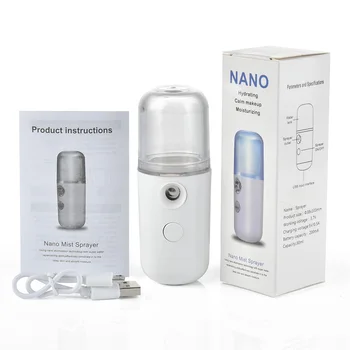 Nešiojamų Mini Nano Veido Purkštuvas USB Inhaliatoriaus Veido Garlaivis Rūkas Drėkintuvas Anti-senėjimo Raukšlių Grožio Priemonių, Odos priežiūros Priemonė