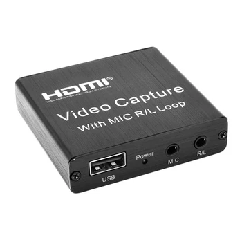 Nešiojamų Mini USB 2.0 HDMI Užfiksuoti Kortelės, Garso ir Vaizdo Įrašymo Box Kameros Žaidimo vaizdo Kameros DVD Live Transliacijos Žaidimas Live Kortelės