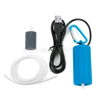 Nešiojamų Mini USB Akvariumo Žuvų Bakas Deguonies Oro Siurblys Išjungti elektros Energijos taupymo Kompresorius Lašas Laivybos