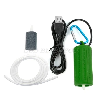 Nešiojamų Mini USB Akvariumo Žuvų Bakas Deguonies Oro Siurblys Išjungti elektros Energijos taupymo Kompresorius Lašas Laivybos