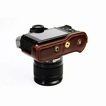 Nešiojamų PU Oda atveju Fotoaparatas krepšys Fujifilm XT30 X-T30 T30 Kameros Dangtelis dėklas Su Baterija Atidarymo Peties dirželis