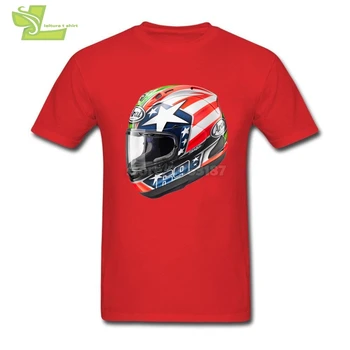 Nicky Haydenas Šalmas Naujiena T Shirts Suaugusiųjų Crewneck Trumpomis Rankovėmis T Shirts Pop Paauglių Kietas Tees
