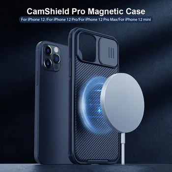 NILLKIN Magnetinio Atveju iPhone 12 Pro Max CamShield Skaidrių Kameros Apsaugoti Privatumą Galinį Dangtelį iPhone 12/iPhone 12 Pro/12mini