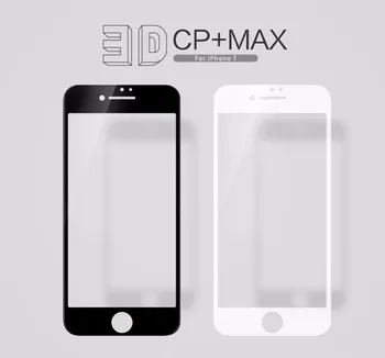 NILLKIN Nuostabi 3D CP+ MAX Visišką Nanometrų Anti-Sprogimo 9H Grūdintas Stiklas Screen Protector For Apple iphone 7 4.7 colių