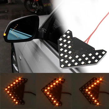 Niscarda 2vnt Auto Automobilio Šoninis Veidrodis Šviesos diodų (LED) Teka Posūkio Rodikliai Rodyklių 33 SMD Eilės Rodyklės Geltona Lempa