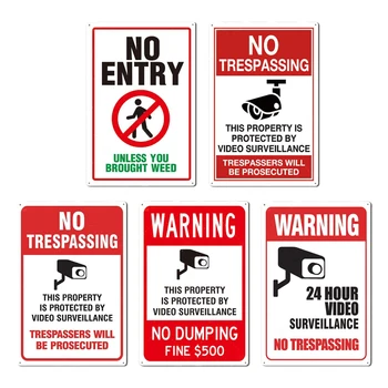 No Trespassing Įrašo Privačios Nuosavybės Įspėjamieji Ženklai Viešųjų Garažų, Dirbtuvių Sienos Plokštelės Dekoro Derliaus Metalo Plokštė Alavo Ženklas