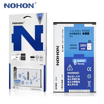 NOHON Baterijos Samsung Galaxy S4 I9500 S5 G900 G9009D S6 Krašto G925F S7 G930F S8 SM-G9508 Pakeisti Ličio Polimero Bateria