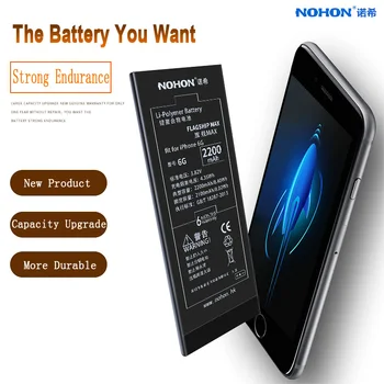 NOHON Bateriją, Skirta iPhone 6 7 8 6G 7G 8G iPhone6 iPhone7 iPhone8 Didelės Talpos Bateria Ličio Polimero Telefono Baterijų Nemokamai Įrankiai