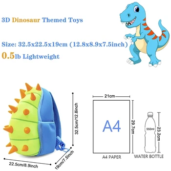 Nohoo Vaikai Mokyklos Kuprinė 3D Dinozaurai vaikų Darželis, Mokykla, Krepšiai Berniukų Vandeniui Lengvas Vaikų Prekės Knyga Krepšiai 2020 m.