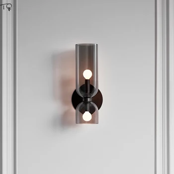 Nordic Dizainas Minimalistinis Stiklo Sienos Žiburiai Kambario Dekoro Svetainė/Valgomasis E14 LED vidinis Apšvietimas, Lovos, Miegamojo Fone