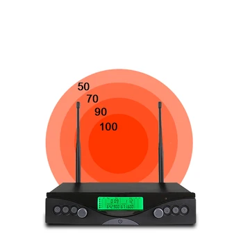 NTBD Karaoke Etapo Rezultatus Šalies Namų KTV AXT-100 UHF Belaidžio Dvigubo Mikrofono Sistema Dinaminis 2 2 Kanalas Nešiojamą Cardioid