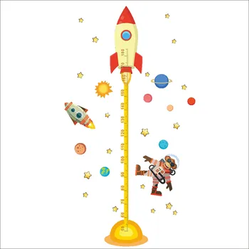 Nuimamas Raketų Aukštis Priemonė Siena Lipdukas, Vaikų Kambarys, Žaidimų Kambarys Mielas Beždžionių Planetos Vinilo Lipdukas Dekoras Lipni Tapetai