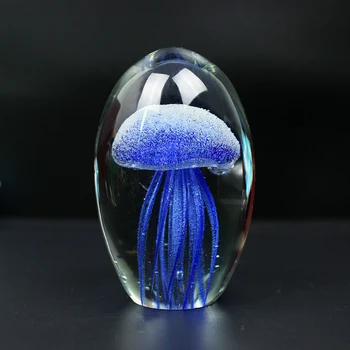 Nuostabi, Spalvinga 3D Kristalų, Stiklo Medūzos Modelis Prespapjė Namų Dekoro Priedai Figūrėlės Rankų darbo Papuošalai