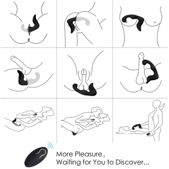 Nuotolinio Valdymo Prostatos Massager USB Įkrovimo Vyrams Analinis Vibratorius, Sekso žaisliukai Vyrams/Moterims Analinis Žvakės Dildo Vagina Pussy
