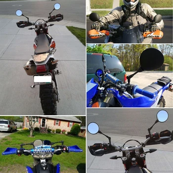 Nuoxintr Juoda Motociklo Veidrodžiai Užsakymą Lankstymo Pusėje Universalus Moto galinio vaizdo Veidrodis Honda Suzuki Yamaha ATV Aksesuarai