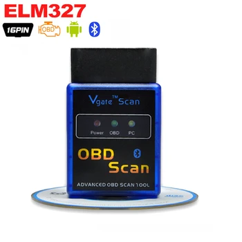 OBD2 Vgate Nuskaitymo ELM327 Bluetooth V2.1 Automobilis-detektorius ELM 327 Diagnostinės OBD OBD 2 scanner automotivo Adapterio Diagnostikos Įrankis