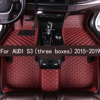 Oda Automobilių kilimėliai AUDI S3（trys dėžės）-2019 Custom auto pėdų Pagalvėlės automobilių kilimų dangtis