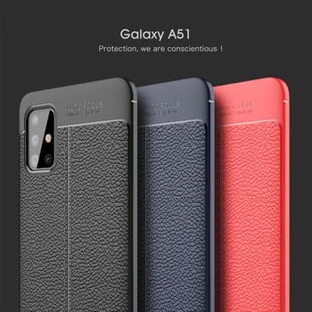 Odinis dėklas, Skirtas Samsung Galaxy A51 A71 Atveju Prabanga Silicio Bamperis Minkštos TPU Atgal Funda Padengti dėl Samsung 71 51 Telefono dėklas