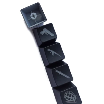 OEM R4 Profilis ABS Apšvietimu Keycap Žaidimų Keycaps Klavišą Mygtuką Keycaps ABS Bžūp Cherry MX Mechaninė Klaviatūra CS GO Keycap 5vnt