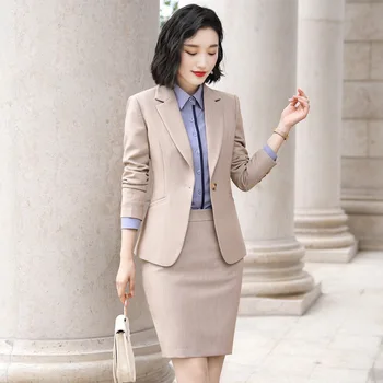 Oficialią dėvėti moteriški kostiumai verslo moterų 2019 m. rudenį naujų verslo mada korėjos temperamentas darbo drabužiai kostiumas kostiumas