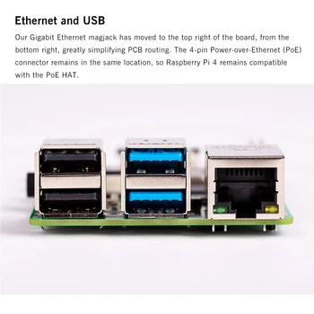Oficialus Aviečių Pi 4 Modelis B 2GB/4GB/8G BCM2711 quad-core Cortex-A72 1,5 GHz su dual band WIFI, Bluetooth