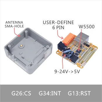 Oficialus M5Stack LAN Modulis su W5500 Chip LanProto Ethernet konvertuoti Tinklo Modulis Mikrovaldiklis už Arduino 9-24V į 5V