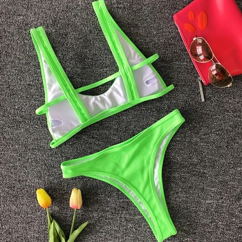 OMKAGI Brazilijos Bikini maudymosi Kostiumėliai Moterims Aukšto Juosmens maudymosi kostiumėlį, Kietas Seksualus maudymosi kostiumėlį Biquini Push Up Bikinis Nustatyti Biquinis Feminino 2019