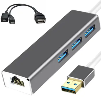 ONLENY 3 USB HUB LAN Ethernet Adapter + USB OTG Kabeliu Gaisro Stick 2ND GEN ar Gaisro TV3 TV Stick 1080P (full-hd) neįtraukta