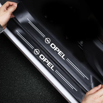 Opel insignia, astra j, h, g, corsa d, zafira b accessories4pcs oda automobilių lipdukas durų anglies pluošto, odos palangės plokštės
