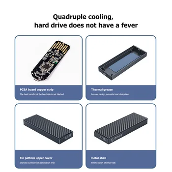 ORICO M. 2 NVMe VSD Atveju, USB 3.2 Tipas-C Mobiliojo SSD Išorės Atveju 20Gbps M. 2 NVMe M Klavišas B+M Klavišą Kietojo Disko Gaubtas