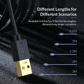 ORICO USB ilginamasis Kabelis Type A Tipo USB 2.0 / USB 3.0 Kabelį, Palaikoma Keletą USB Įrenginių 0,5 m/1.0 m/1,5 m/2.0 m/3,0 m