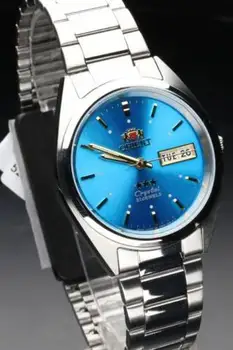 ORIENT automatinis laikrodis FAB00005J9 UNISEX dial mėlyna plieno Orientuotis, automatinė žiūrėti blue dial, nerūdijančio plieno apyrankė