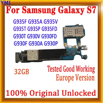 Original Atrakinta Samsung Galaxy S7 G930F G930FD G935F G935V G935T G935FD Plokštė Su pilna žetonų