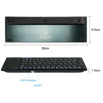 Originali Zoweetek i12plus rusijos ispanų prancūzų 2.4 G RF wireless keyboard su touchpad pele Tabletės Android TV Box IPTV