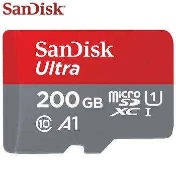 Originalios SanDisk Atminties Kortelės 10 Klasė TF Kortelę 200GB SDXC Max Skaityti Greitis 90 M./s Micro SD Kortelės A1 UHS-I Atminties 
