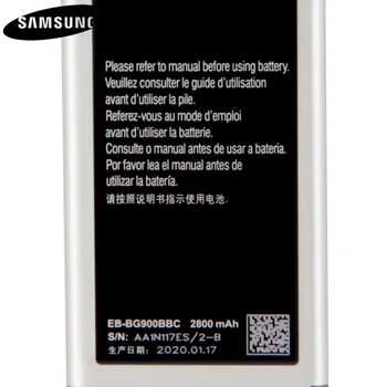 Originalios Telefonų Baterijos EB-BG900BBC EB-BG900BBE EB-BG900BBU Samsung GALAXY S5 9006V 9008W 9006W G900S G900F G9008V 2800mAh
