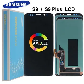 Originalus AMOLED skystųjų kristalų (LCD Samsung Galaxy S9 G960 G960F LCD S9 Plus G965 G965F Ekranas Touch Screen Skaitmeninti Asamblėjos negyvų pikselių